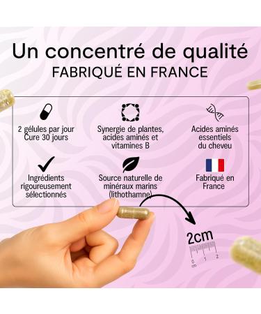 Pousse Cheveux Femme Compl ment Alimentaire Biotine + Plantes + Acide Folique Force Croissance et Volume 60 G lules Cure 1 mois - Fabriqu en France Young Hair - Buy Online on GoSupps.com