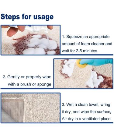 Dry Foam Cleaner 2023 New Dry Foam Cleaner Stain Remover Active Enzyme Stain Remover Dry Foam Cleaner For Clothes All-Purpose Cleaner Rinse-Free For Clothes Fabric Upholstery Car (3 PCS) - Buy Online on GoSupps.com