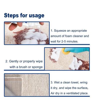 Dry Foam Cleaner 2023 New Dry Foam Cleaner Stain Remover Instant Oil Stain Remover Spray for Clothes All-Purpose Cleaner Rinse-Free for Clothes Fabric Upholstery Car (3 PCS) - Buy Online on GoSupps.com