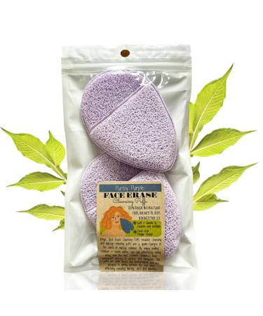 This Hippie Girl Konjac Face Erase Cleansing Puff Gentle Exfoliating and Safe for Sensitive Skin Konjac Facial Sponge for face wash Application Facial Cleansing Brush Purely Purple 2 Pack