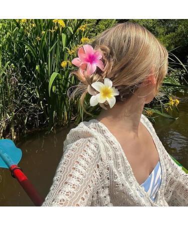 Hawaiian Flower Hair Clips for Women 6 Pack Flower Hair Claw Clips for Thin Hair Large Claw Clips for Thick Hair Beach Hair Accessories for Girls (Multicolor 6 Pieces) - Buy Online on GoSupps.com
