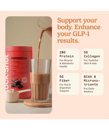 GLP-1 Nutritional Support Supplement Chocolate 21.9oz Protein & Vitamin Doctor-Designed Daily Shake for GLP1 Users with Fiber Collagen & BCAAs Helps Maintain Nutritional Balance Chocolate Pack of 1 - Buy Online on GoSupps.com