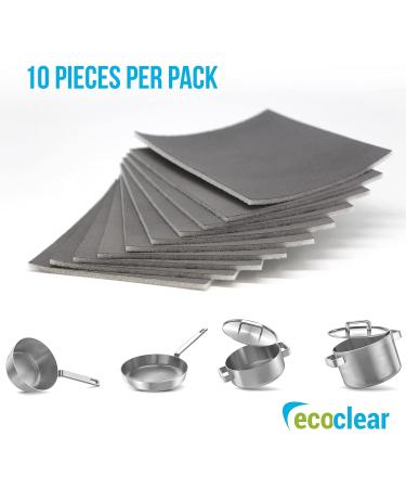 Ecoclear Stainless Steel Cleaning Sponge - 10 Pack | Professional Antibacterial & Reusable Cleaner for Shiny Surfaces - Buy Online on GoSupps.com
