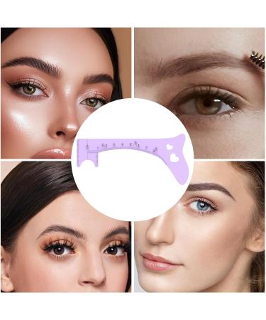 Eyebrow Measuring Tool Eye Brow Stencils for Women | Quick Eye Makeup Tool Eyebrow Shaping Aid Brow Measuring Tool for Perfect Eye Liner & Lip Lines Purple - Buy Online on GoSupps.com