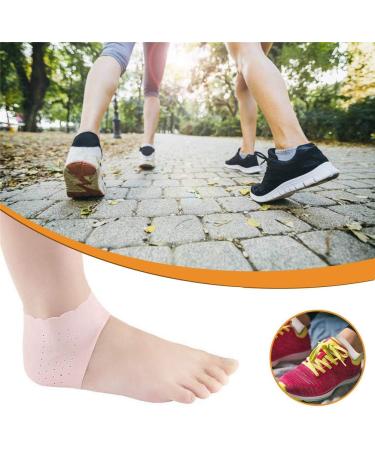 Breathable Gel Heel Protectors | Silicone Heel Cups for Pain Relief | Plantar Fasciitis Treatment in Pink - Buy Online on GoSupps.com