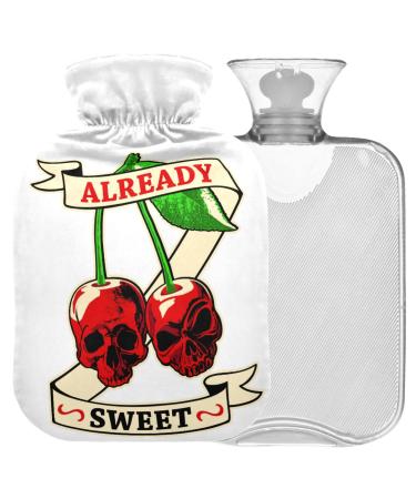 Naanle cherry skull heat bottle with reference transparent hot water bottle 1l heat bottle for bed handfeers Warmer pain relief heat and cold therapy