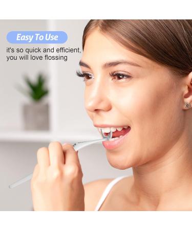 Dental Floss Picks Kit - 1 Handle & 120 Refills - Clean Dental Flossers - Buy Online on GoSupps.com