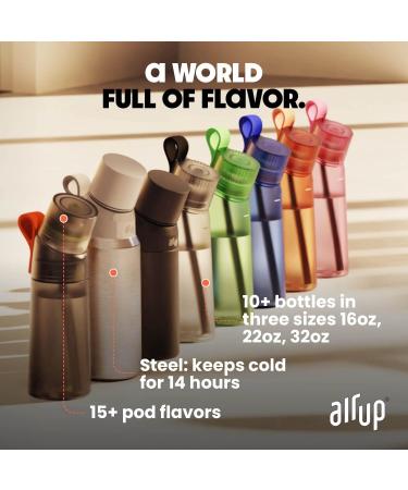 air up Bouteille d'eau Bleu Oc an (650ml) + 3 Capsules air up Cherry Cola | Pods d'eau sans sucre et bouteilles avec paille | Bouteille d'eau aromatis e - Buy Online on GoSupps.com