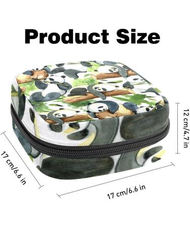 Menstrual Pad Bag with Zipper | Stylish Tampon & Napkin Pouch for Women & Girls - Panda Lay Tree - Buy Online on GoSupps.com