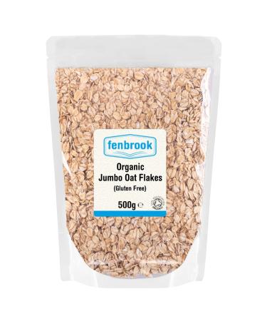 Organic Jumbo Oat Flakes (Gluten Free) 500g | Certified Organic by Fenbrook Organic