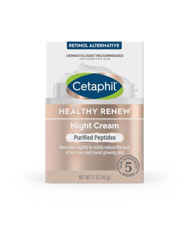Cetaphil Healthy Renew Skin Tightening Night Cream 1.7 Oz Wrinkle Repair Cream for Face with Peptides Retinol Alternative Cream For Sensitive Skin Fragrance Free - Buy Online on GoSupps.com