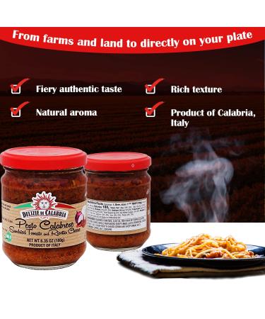 Delizie Di Calabria Pesto Calabrese 6.35 oz (180g) - Buy Online on GoSupps.com