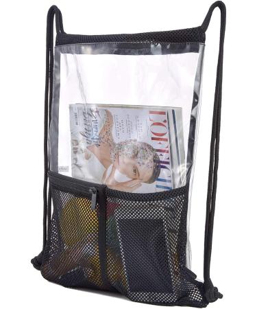 Yorssley Clear Drawstring Backpack string bag see through transparent stadium approved Gym - Buy Online on GoSupps.com