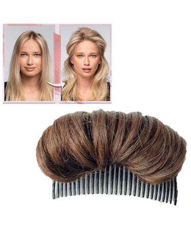 Petsburg invisible fluffy hair cushion - wrong hair clip fluffy princess styling hairpin hair fluffy hair feasts synthetic false hair clip (light brown) light brown black