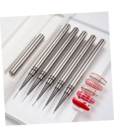 Housoutil Nail Art Drawing Pen Nail Drawing Pens Thin Nail Art Brush Gel Nail Polishes Nail Art Liner Pens Nail Art Supplies Barniz De Gel Para U as Nail Art Pen Design Pen Metal Manicure 18x1cm As Shown 2 - Buy Online on GoSupps.com