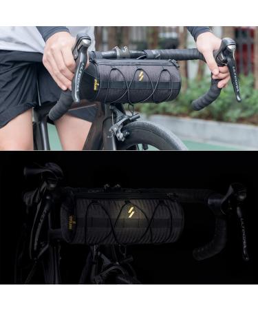 Rockbros Multifunctional Bicycle Handlebar Storage Bag - 2.4L Pocket with Shoulder Strap for MTB & Racing Bikes - Black - Buy Online on GoSupps.com