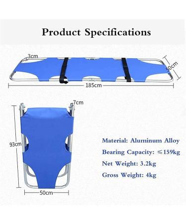 Medical Folding Stretcher Aluminum Alloy Emergency Rescue Stretcher Portable Patient Transport Stretcher for Hospital Clinic Home Sports - Buy Online on GoSupps.com