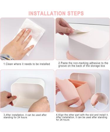 Buy Women's Plastic Hanging Tampon Storage Box - 15.5x15.5cm Organizer for Bathrooms | Pink | 1 Pack - Buy Online on GoSupps.com