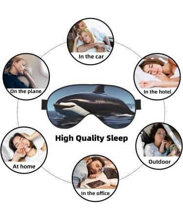 Orca Killer Whale Unisex Eye Mask - Soft Adjustable Sleeping Mask for Ultimate Comfort - Buy Online on GoSupps.com