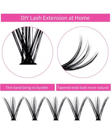 200Pcs Individual Cluster Lashes Extensions DIY Kit | C Curl 30D 40D 0.07 | 8-16mm Mixed Trays for Home Use - Buy Online on GoSupps.com