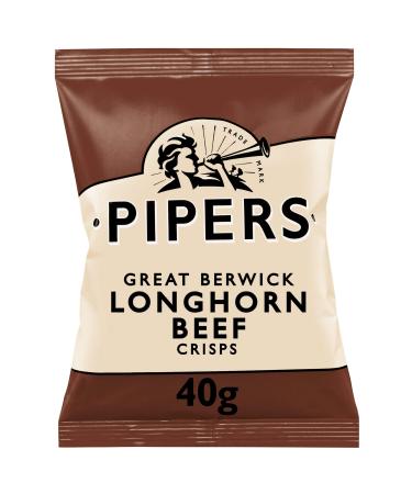 Pipers Great Berwick Longhorn Beef Crisps - 24x40g