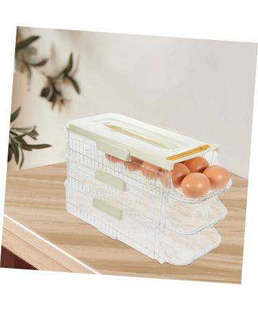 Mikikit Egg Holder Egg Refrigerator Organizers and Storage Double Row Tray Egg Container - Buy Online on GoSupps.com