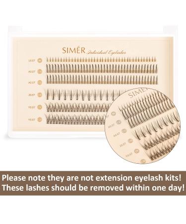 Simer 4 Types Individual Lashes - 220 Clusters, Natural Look Eyelash Extension Kit with Fishtail Lash & False Bottom Lashes - 6-11mm, Makeup DIY - Buy Online on GoSupps.com