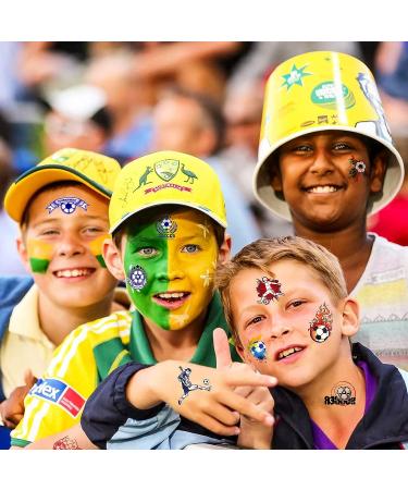 Konsait 60pcs Football Face Temporary Tattoos - Perfect for Soccer Game & Boys Birthday Party - Buy Online on GoSupps.com