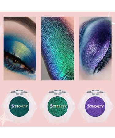 Holographic Glitter Eyeshadows Highly Colored Eye Shadow Multichrome Eyeshadows Makeup Cosmetics Eye Shadow Plate Multi-Dimensional Eye Makeup Eyeshadow for Women Girls 1pcs # 10 - Buy Online on GoSupps.com
