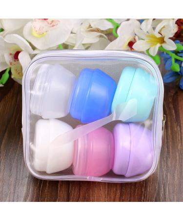 VEAIDE 20ml TSA Approved Travel Containers for Toiletries - Leakproof Refillable Makeup Jars with Clear Zipper Bag, 6 Pieces - Buy Online on GoSupps.com