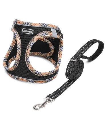 Doramio dog harness Small dogs with a leash step-in dishes reflective breathable breast-active breast harness Anti train safety dishes cat dishes for small dogs cats (black yellow xs) xs black yellow - Buy Online on GoSupps.com