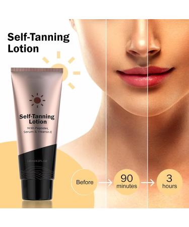  FRDUGA Self-tanning lotion for body and face instant self-tanner tanning accelerator self-tanning lotion (125 ml lotion) - Buy Online on GoSupps.com