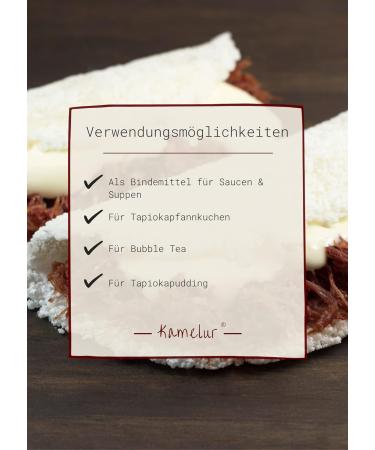  Kamelur 1 kg of organic cassava starch tapioca starch without additives - high-quality food starch from cassava root - tapioca starch BIO in biodegradable packaging - Buy Online on GoSupps.com