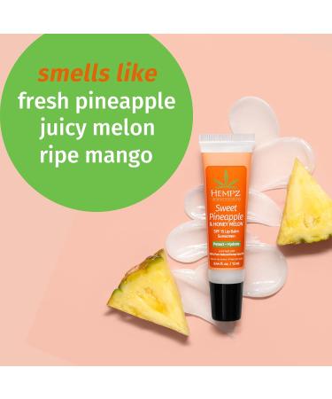 Buy Hempz SPF 15 Lip Balm - Sweet Pineapple & Honey Melon Herbal Soothing Lip Care for Men & Women - Nourishing Lip Balm - International Shipping Available - Buy Online on GoSupps.com