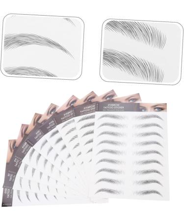 FOMIYES 9 Sheets Imitation Eco Eyebrow Sticker Waterproof Sticker Imitation Eyebrow Stickers Fake Fur Hair - Buy Online on GoSupps.com