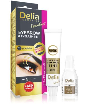 Delia Cosmetics Delia Cosmetics - Eyebrow and Eyelash Tint - Graphite - Lasts up to 14 days - Eyebrow and Eyelash Tint - 15ml