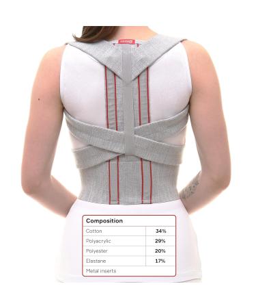 PC302 Posture Corrector with Metal Inserts - Improve Posture & Comfort | International Shipping - Buy Online on GoSupps.com