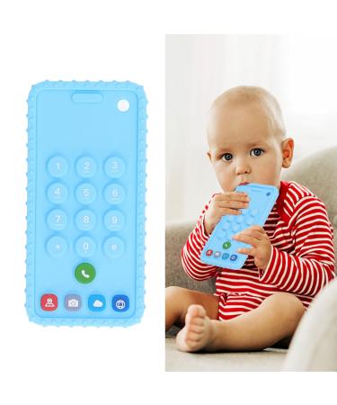 Buy Sensory Chew Toy - Cell Phone Shape Silicone Teether for Toddlers | Bright Blue Color Soft & Fun - International Shipping Available! - Buy Online on GoSupps.com