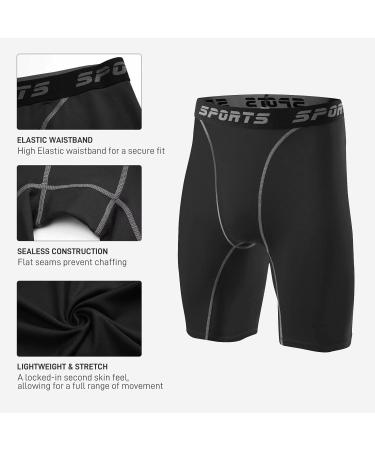 Tesuwel Men's Compression Pants - Cool Dry Athletic Tights for Gym & Running | Black, Small (1 or 2 Pack) - Buy Online on GoSupps.com
