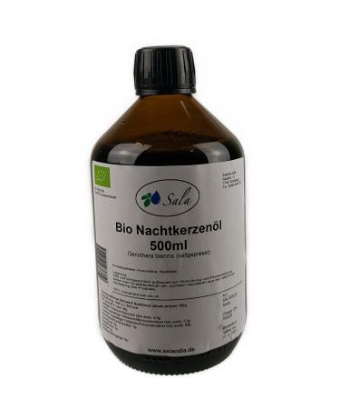 Sala evening primrose oil cold pressed organic food grade (500 ml glass bottle)