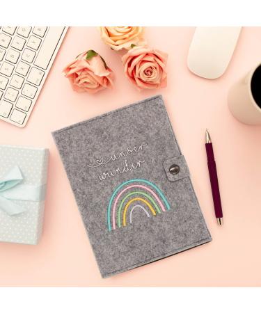 Cozy Raccoon Mutterpass Cover Felt Rainbow Pastel | Made in Germany | Perfect Gift for Pregnant Moms | Includes Insurance Card & Ultrasound Pockets - Buy Online on GoSupps.com
