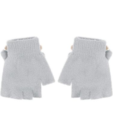 Toddler Kids Puppy Flip Top Short Knitted Half Finger Gloves for 3-8 Yrs Elk/Grey - Buy Online on GoSupps.com