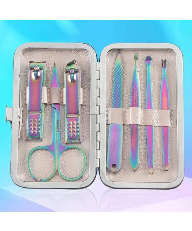 Nail Clippers Set Stainless Steel Nail Clippers Set 7-Piece Manicure and Pedicure Pedicure Tool Travel Manicure Kit Indoor and Outdoor Portable Pink - Buy Online on GoSupps.com