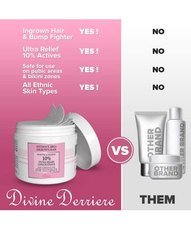 Divine Derriere Ingrown Hair Treatment Pads - Razor Bump Stopper & After Shave Solution for Men and Women - Buy Online on GoSupps.com