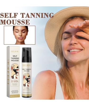 Dark Self Tanner Mousse - Sunless Instant Self Tanning Foam for a Deep Natural Looking Fake Tan - Moisturizing Tanning Foam - Buy Online on GoSupps.com