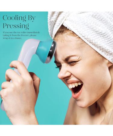 BAIMEI Stainless Steel Ice Roller for Eyes and Face - Reduce Puffiness, Redness, and Pain - Blue White - Buy Online on GoSupps.com