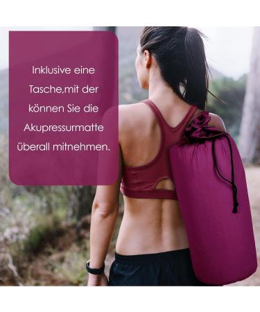 AkuPressmatte Acupressure Set - Acupressure Mat & Pillow Needle Mat for Pain Relief | International Shipping Available Purple & White - Buy Online on GoSupps.com