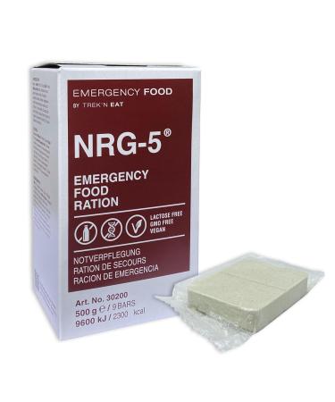 NRG-5 Energy seal Outdoor Bar Emergency food-9 bar 1-day stock for 1 adult-long-lasting compact and nutrient-rich survival food for crisis situations neutral light sweet 1-day stock