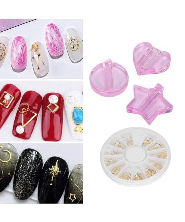 Embossed Nail Shape Gold Stickers | Unique Decals for Nail Art | International Shipping Available - Buy Online on GoSupps.com
