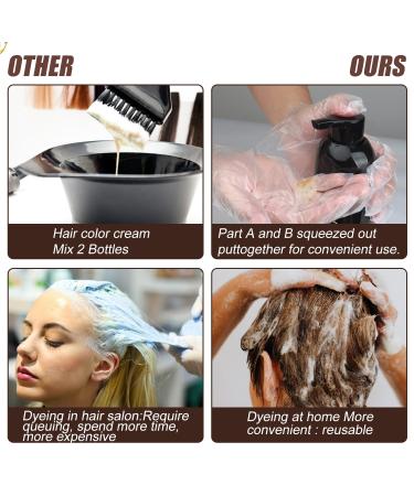 CAJPK 3 in 1 Hair Dye Shampoo - Dark Brown Gray Coverage Herbal Hair Color for Men & Women - 500ml - Buy Online on GoSupps.com